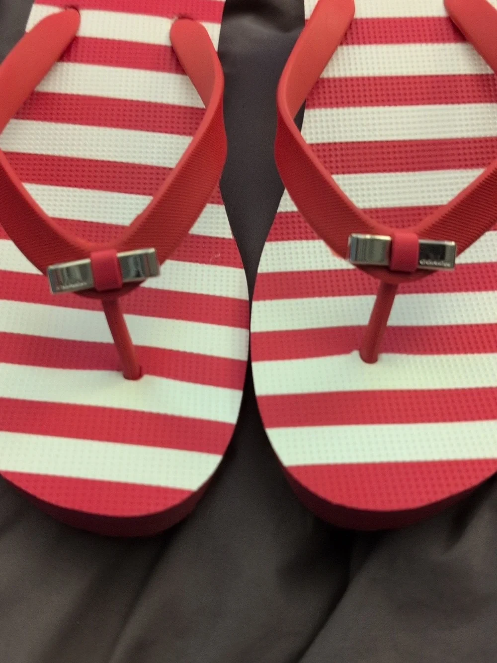 Coach Pop Pink and White Platform Flip Flops Size 10 - Picture 11 of 12